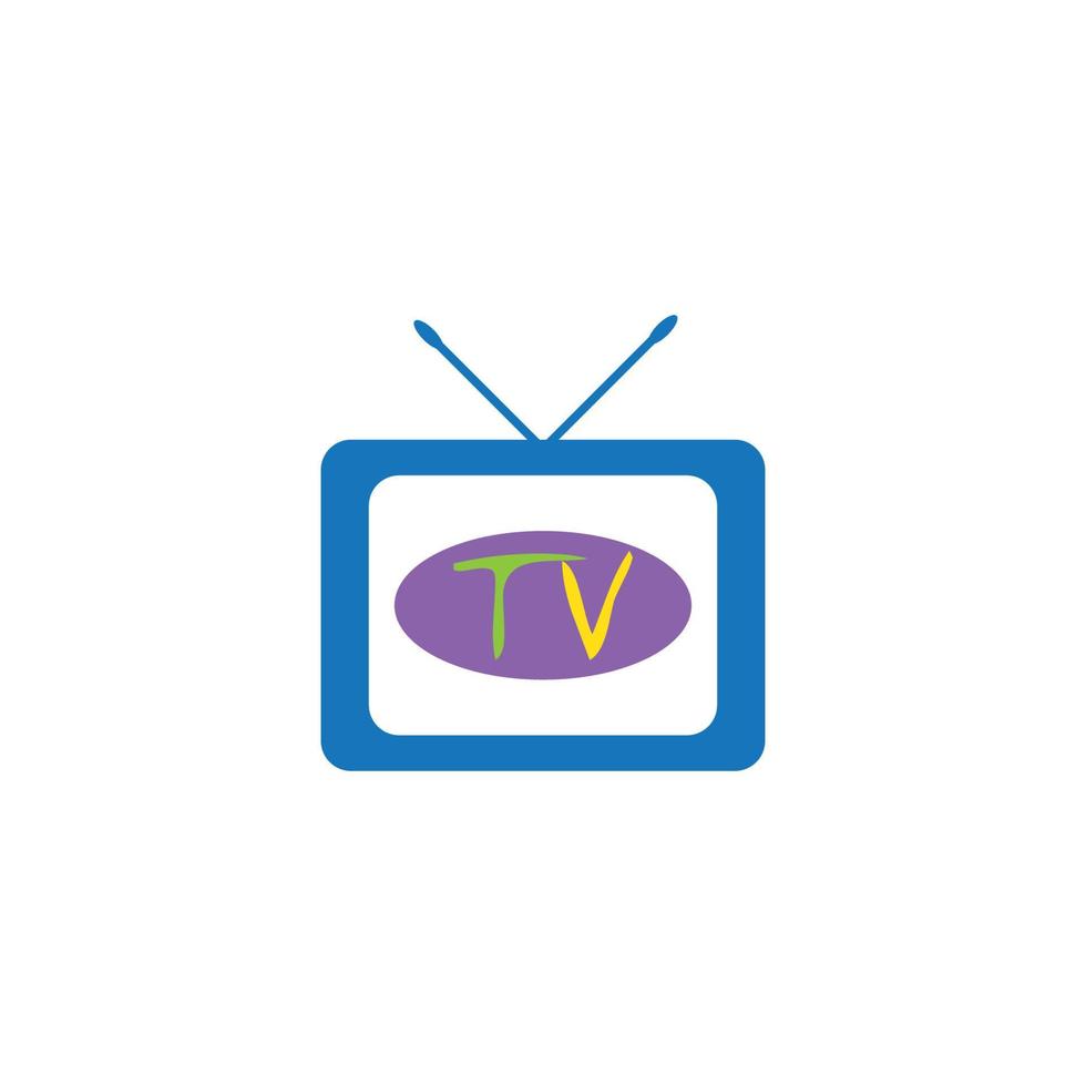 diseño de logotipo de tv vector