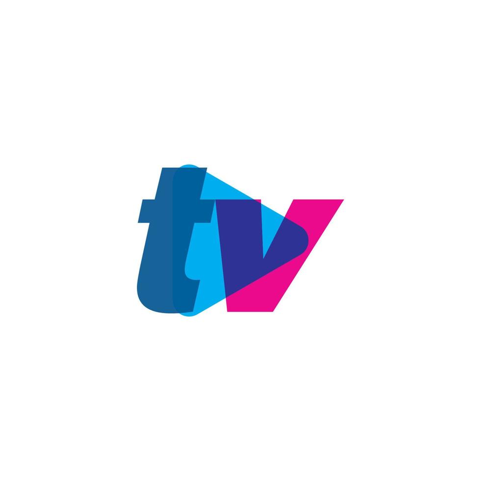 TV logo design vector