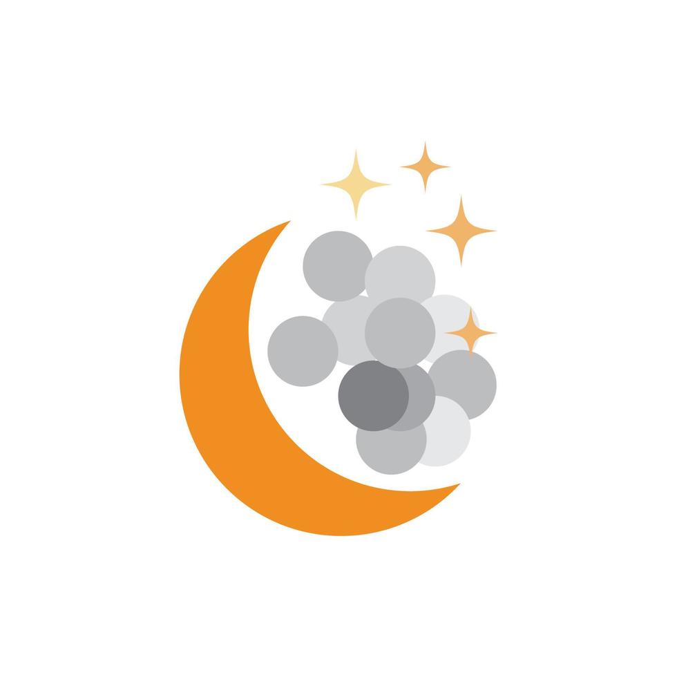 Moon ilustration logo vector