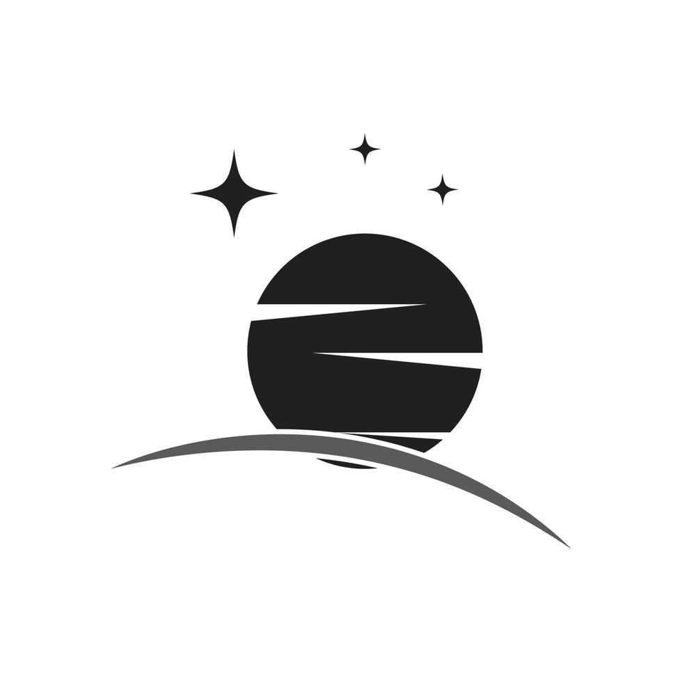 logotipo de la ilustración de la luna vector