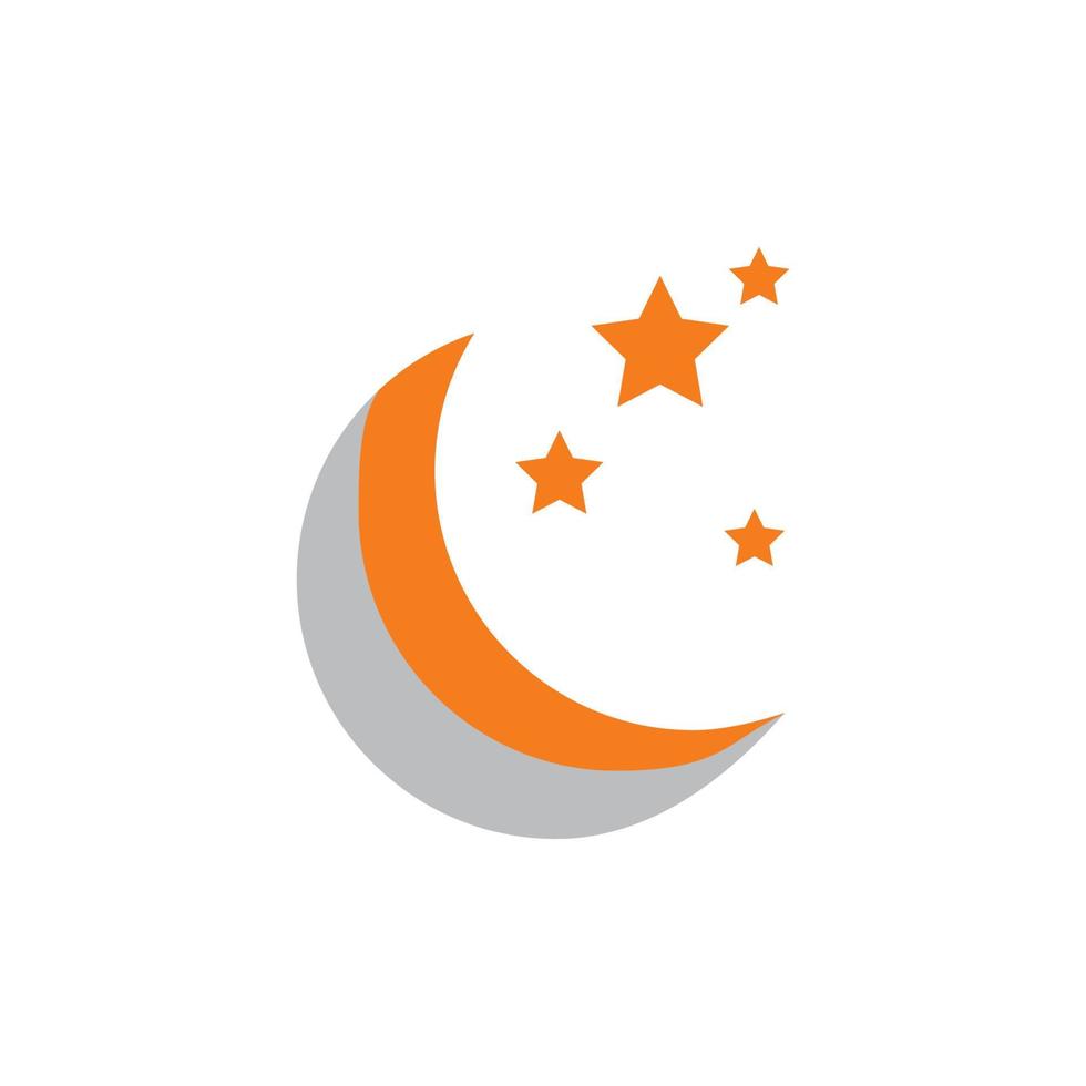 Moon ilustration logo vector