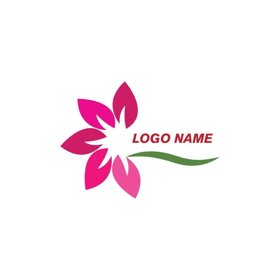 Plumeria flower logo vector