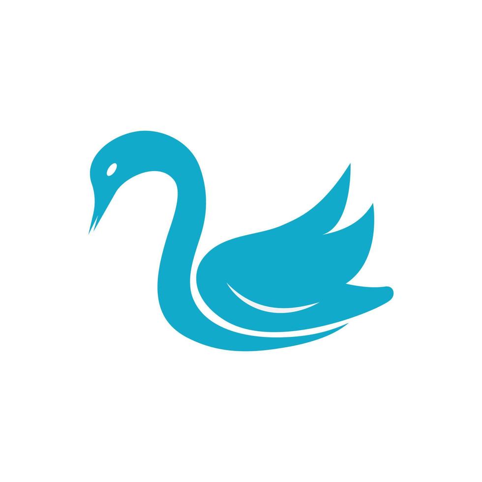 plantilla de logotipo de cisne vector