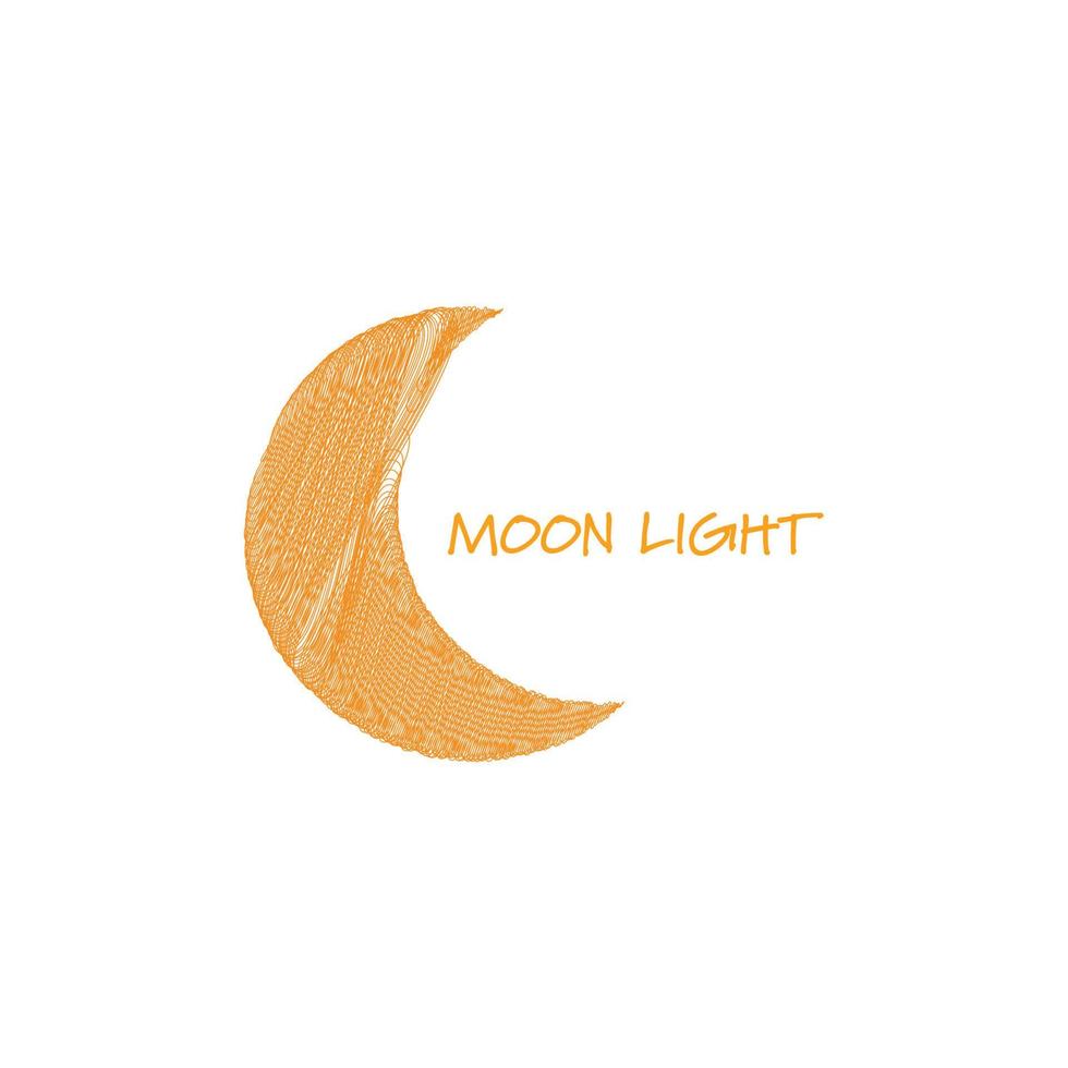 Moon ilustration logo vector