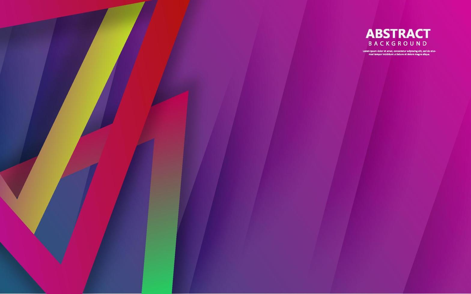 Abstract triangle shape gradient color background vector