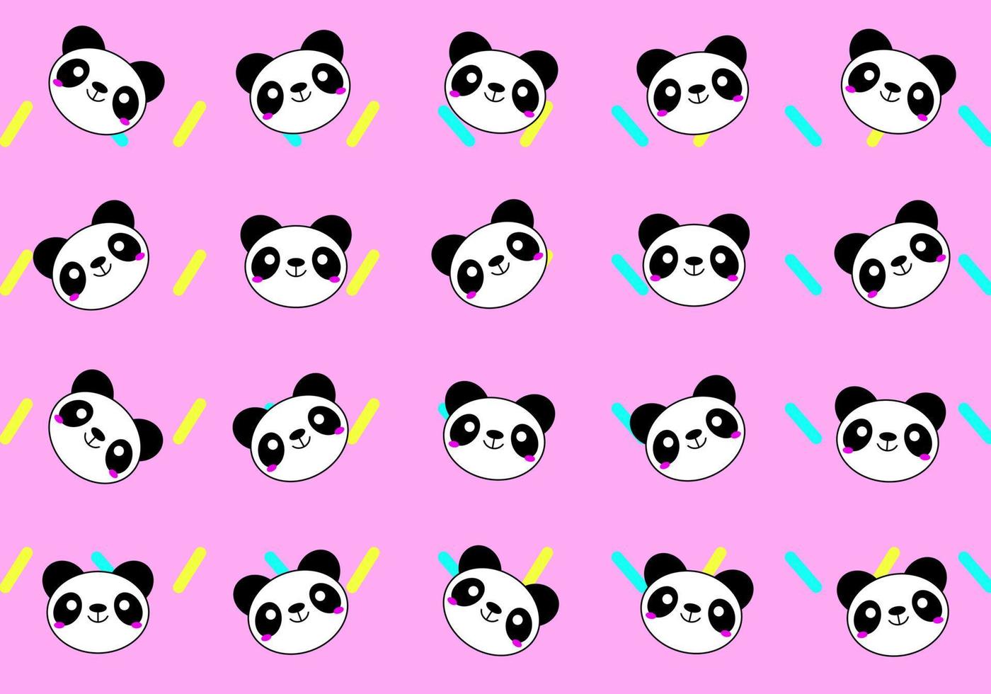 Panda or animal pattern vector colorful abstract