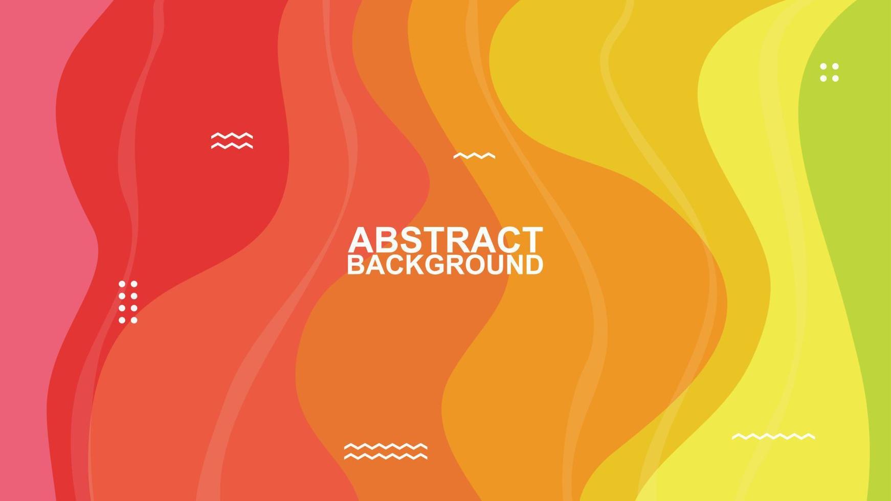 abstract soft fluid wavy red orange yellow and green color background vector illustration EPS10