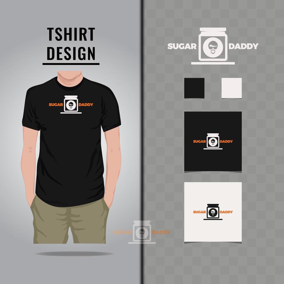 Sugar daddy shirt design vector illustration