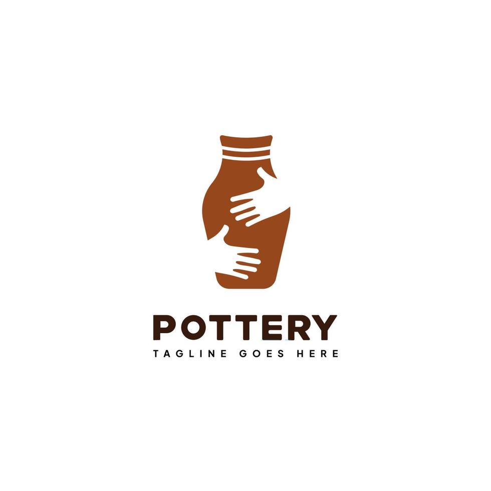 Natural Clay Mud Traditional Pot Vector Logo