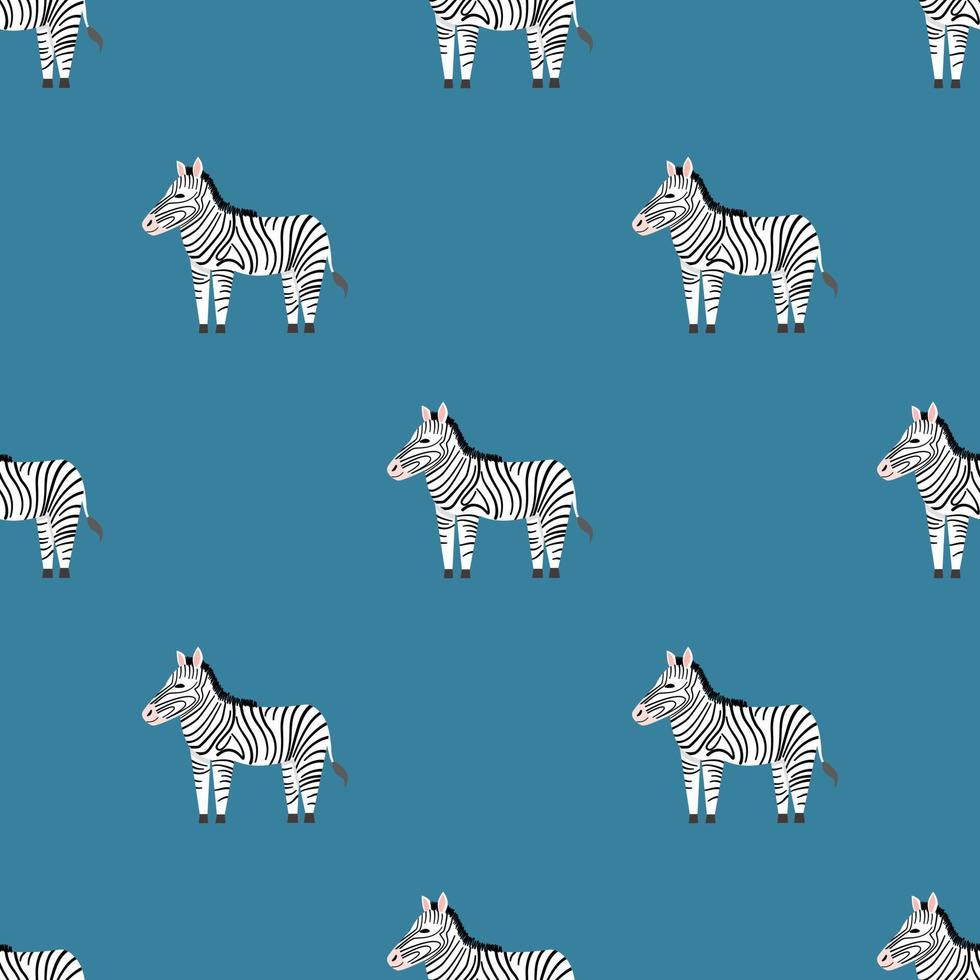 Children s seamless pattern with the image of a zebra vector