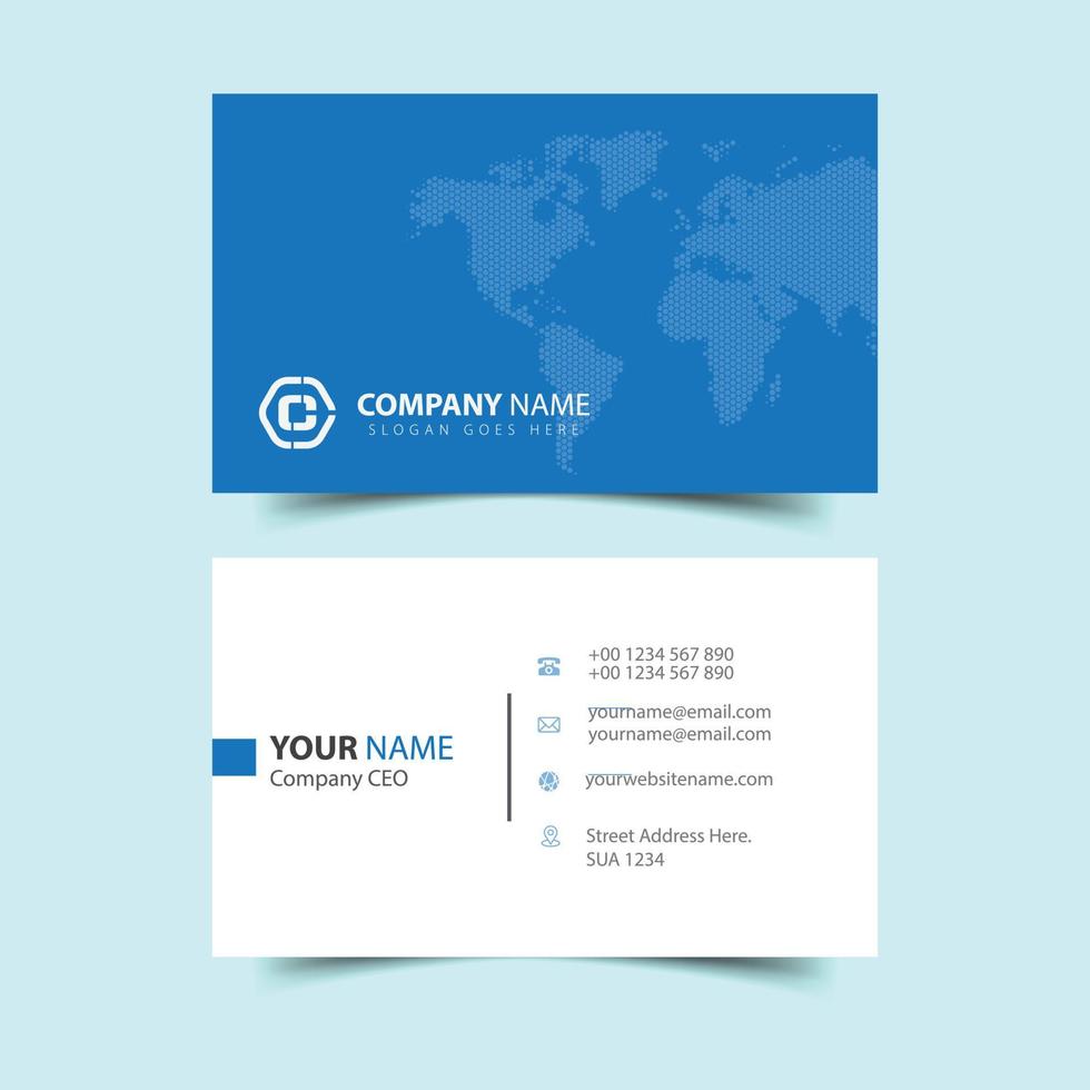 Professional business card design template vector