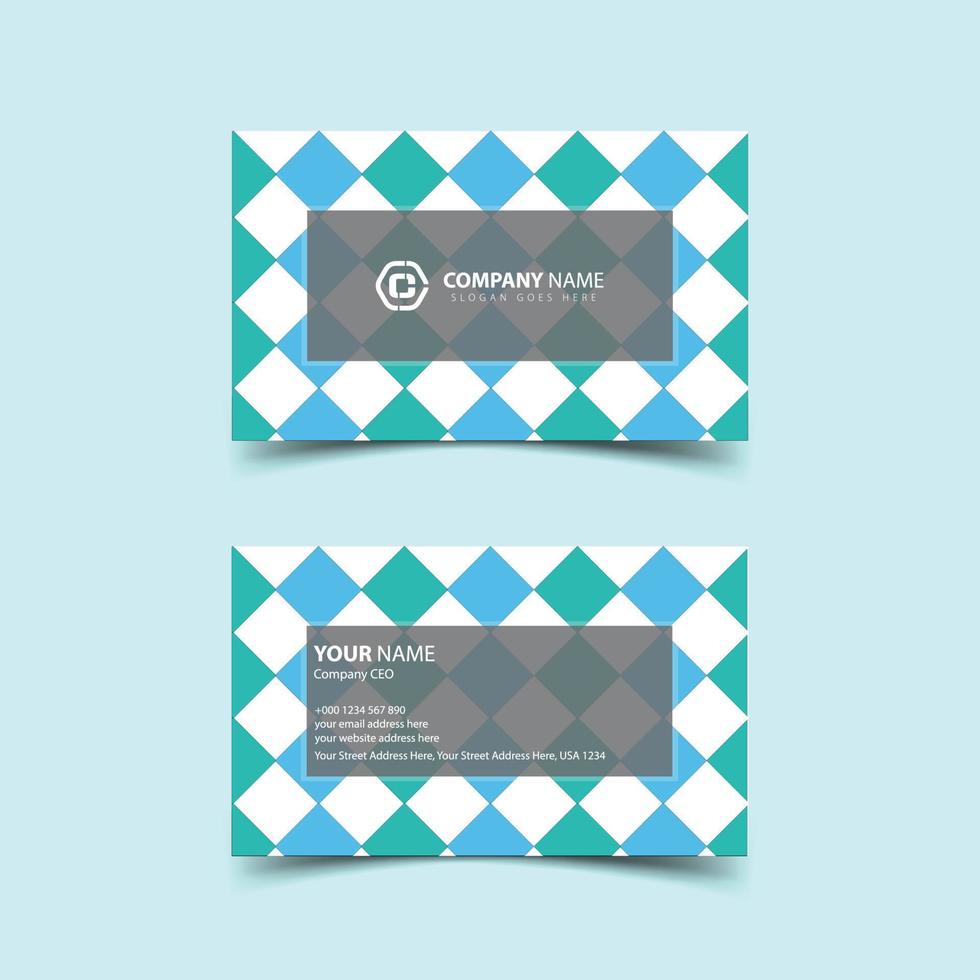 Professional business card design template vector