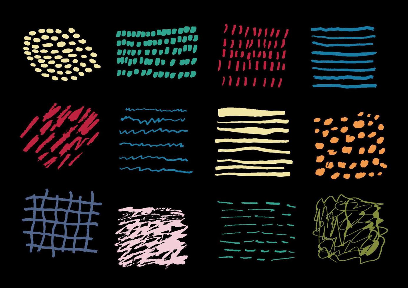 colección de elementos gráficos creativos abstractos dibujados a mano vector