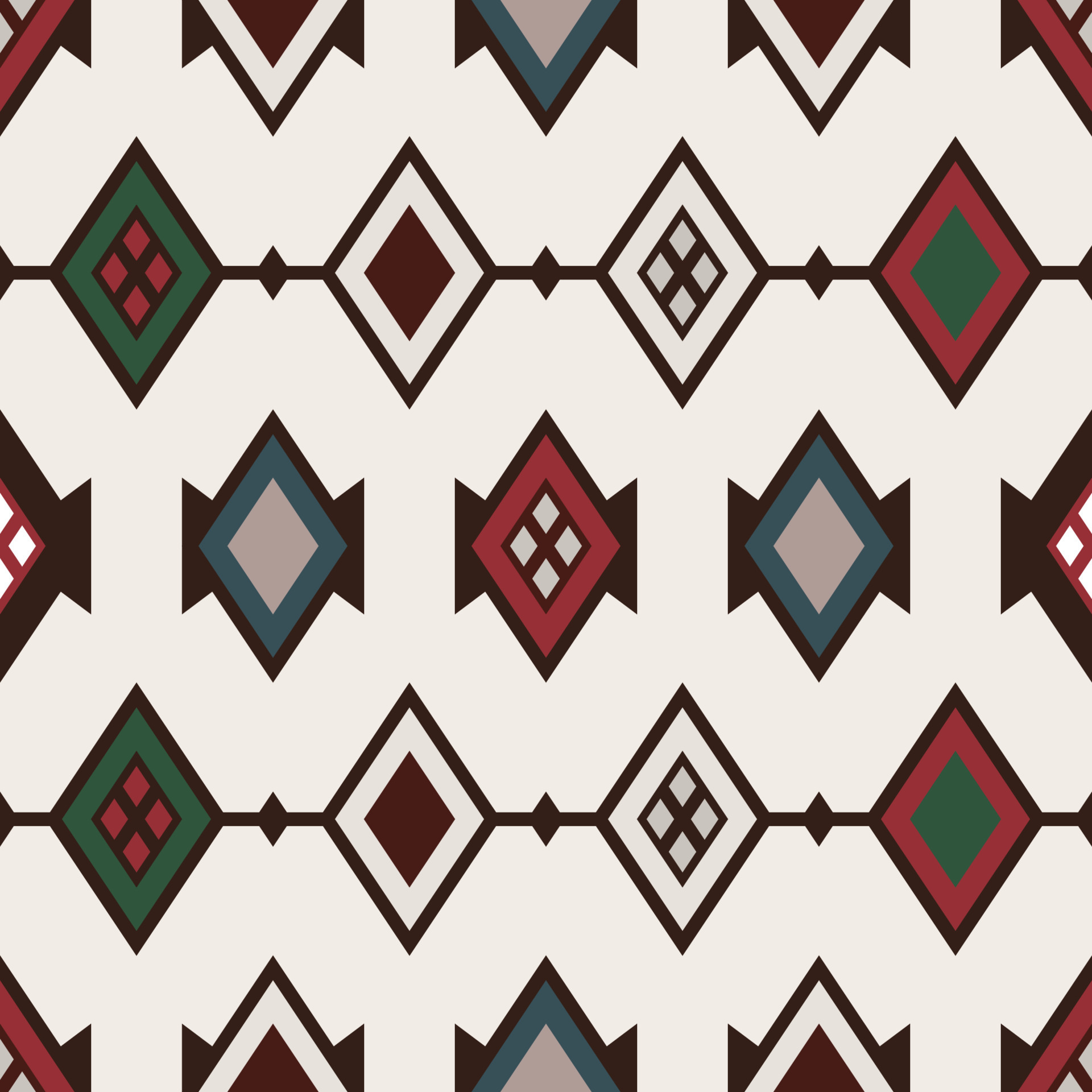 Ethnic small geometric diamond pattern. Ethnic geometric vintage
