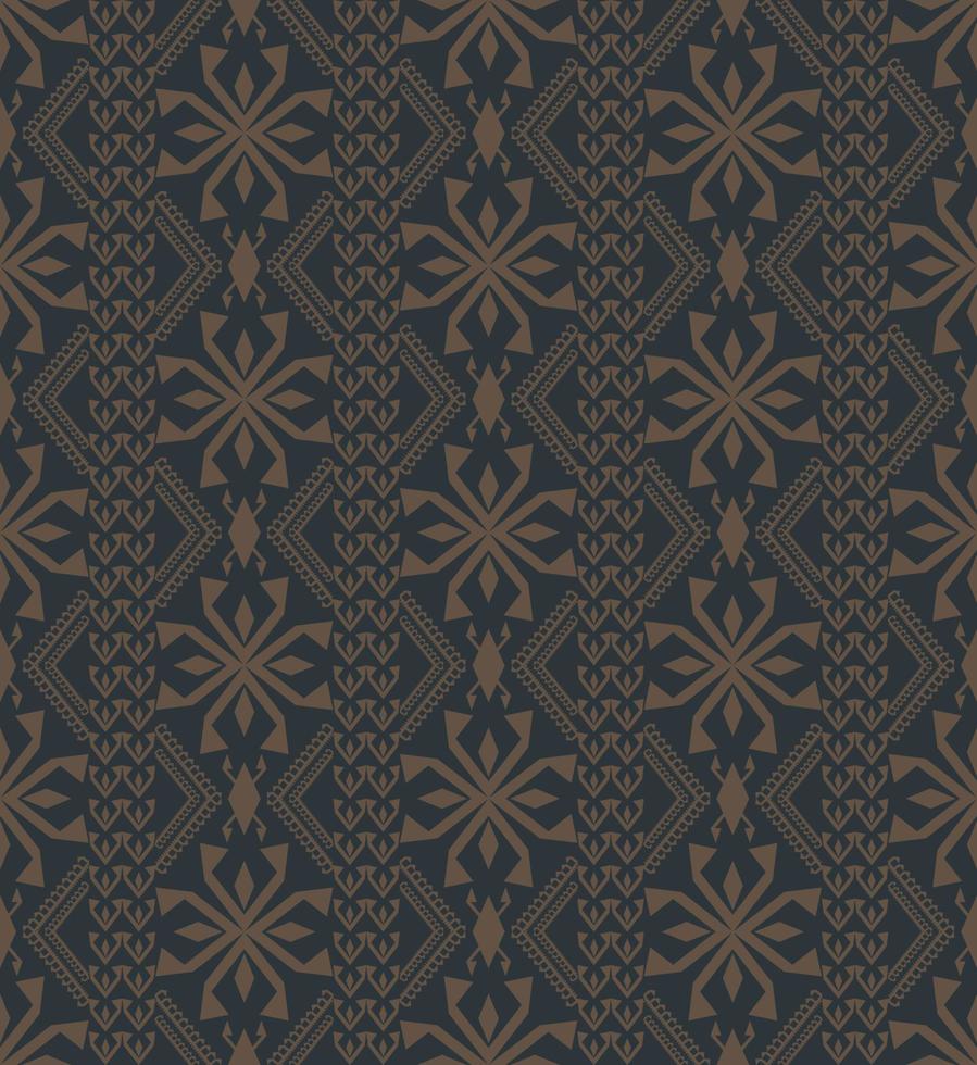 patrón islámico geométrico. Fondo de patrón sin costuras de color dorado contemporáneo geométrico floral islámico étnico. diseño de patrón de sari. uso para tela, elementos de decoración de interiores, tapicería. vector