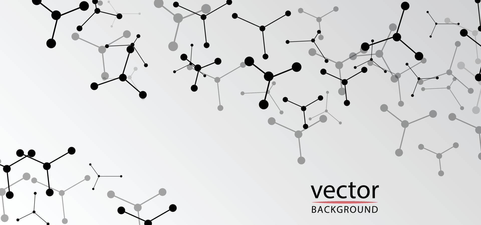 Fondo de ilustración de vector de estructura de molécula