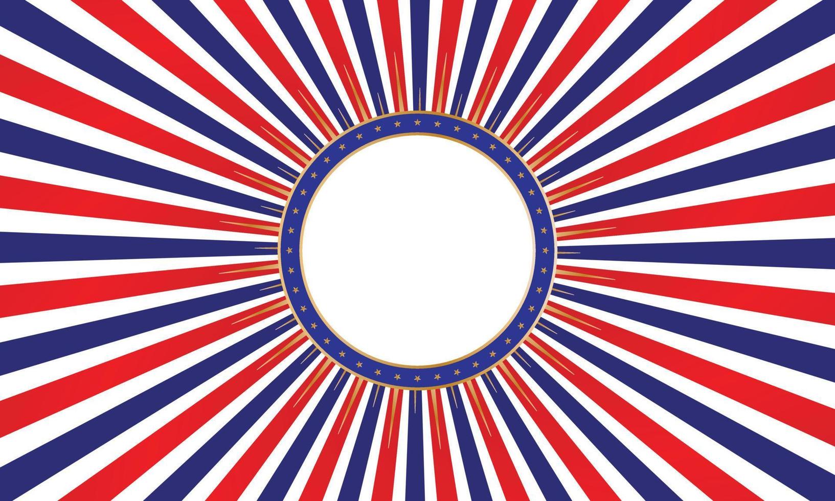 fondo de rayos de sol de bandera americana vector