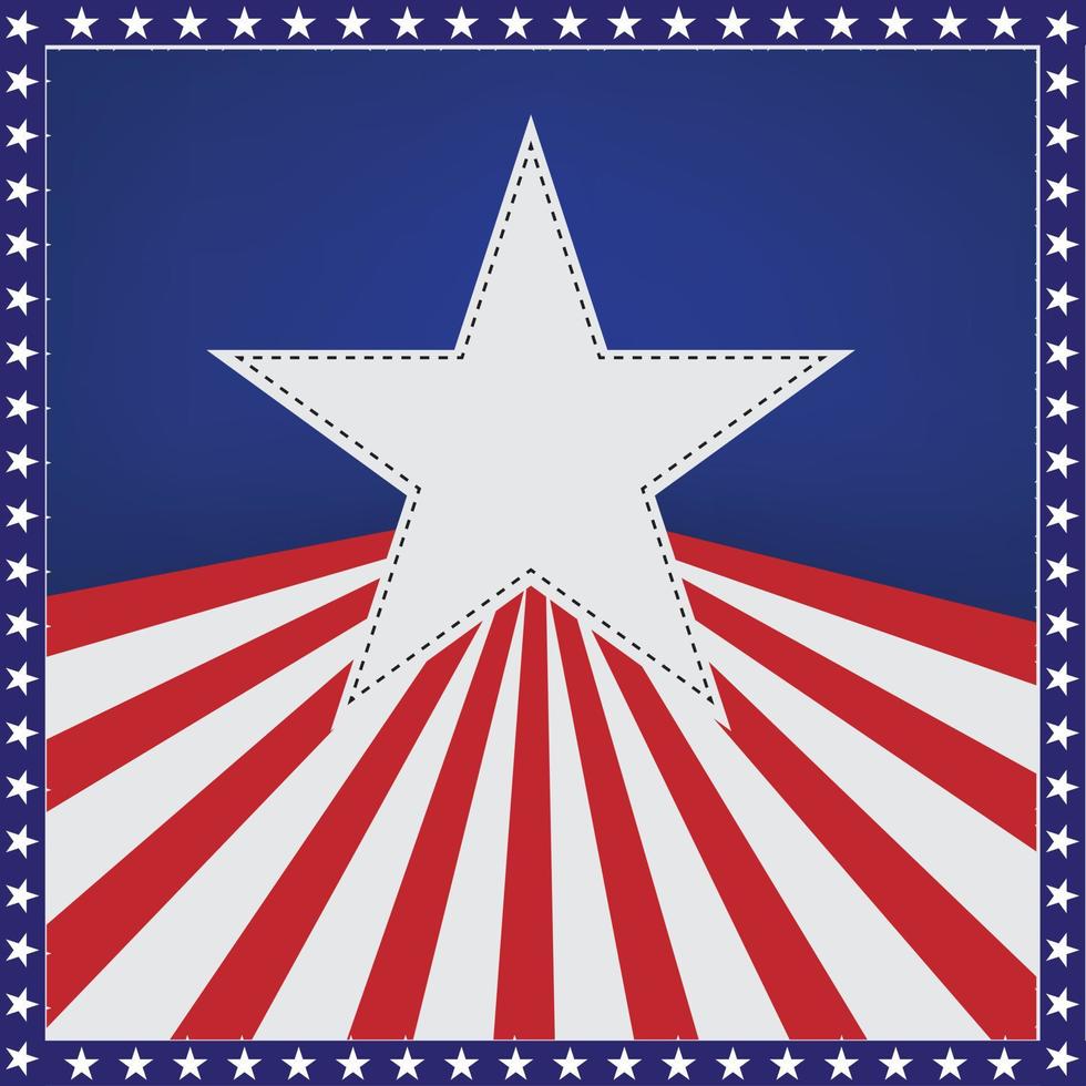 american flag star background vector