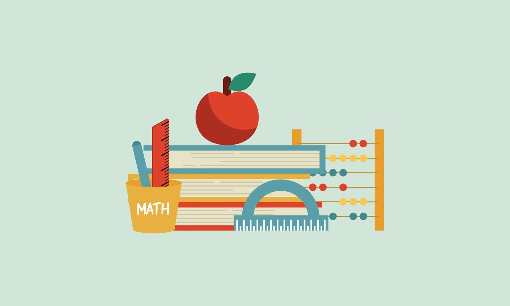Cartoon maths elements background, education logo vector