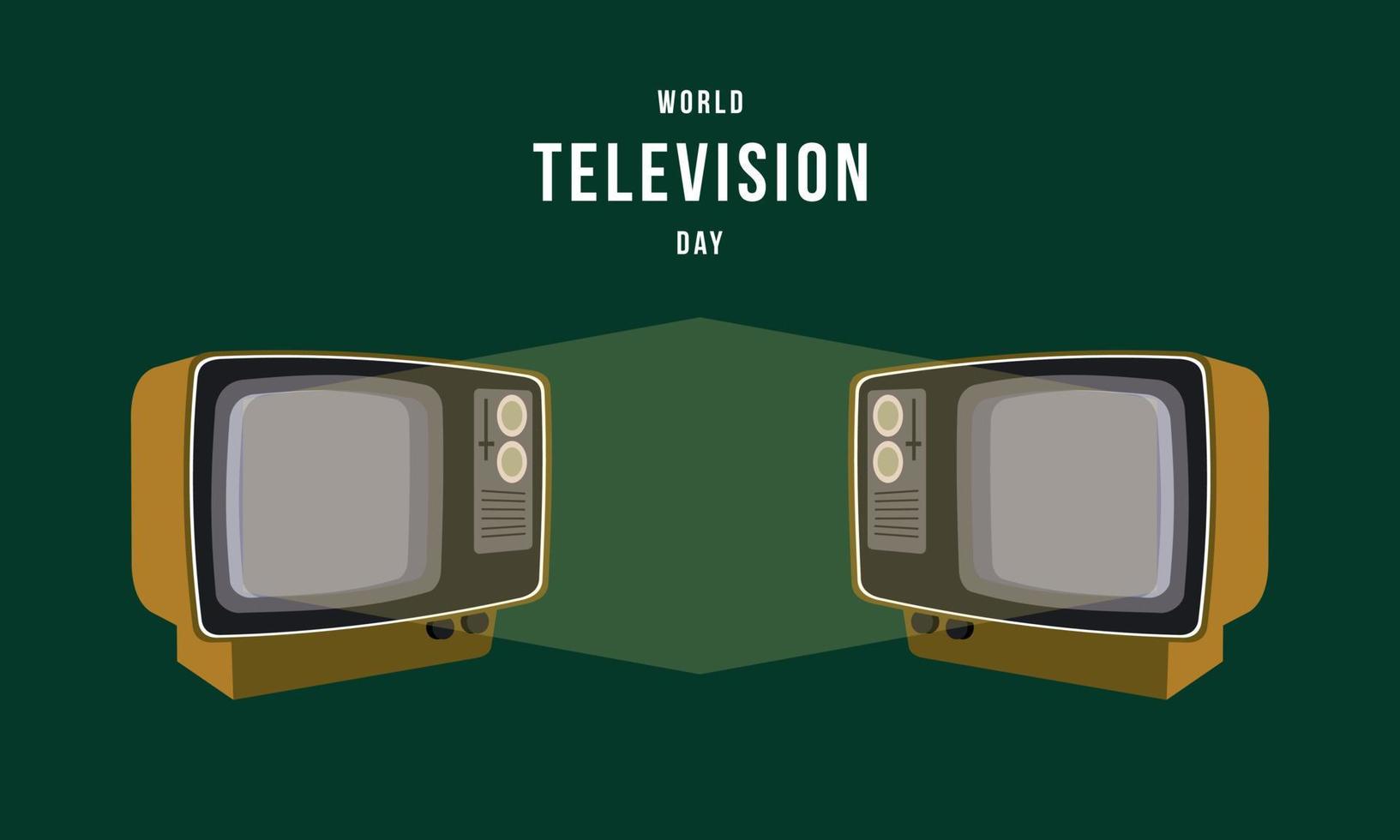 Vintage television cartoon illustration. World television day illustration vector