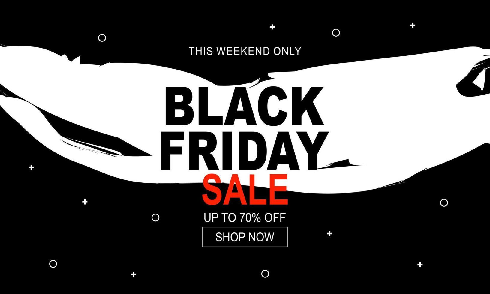 Black friday sale banner template background vector