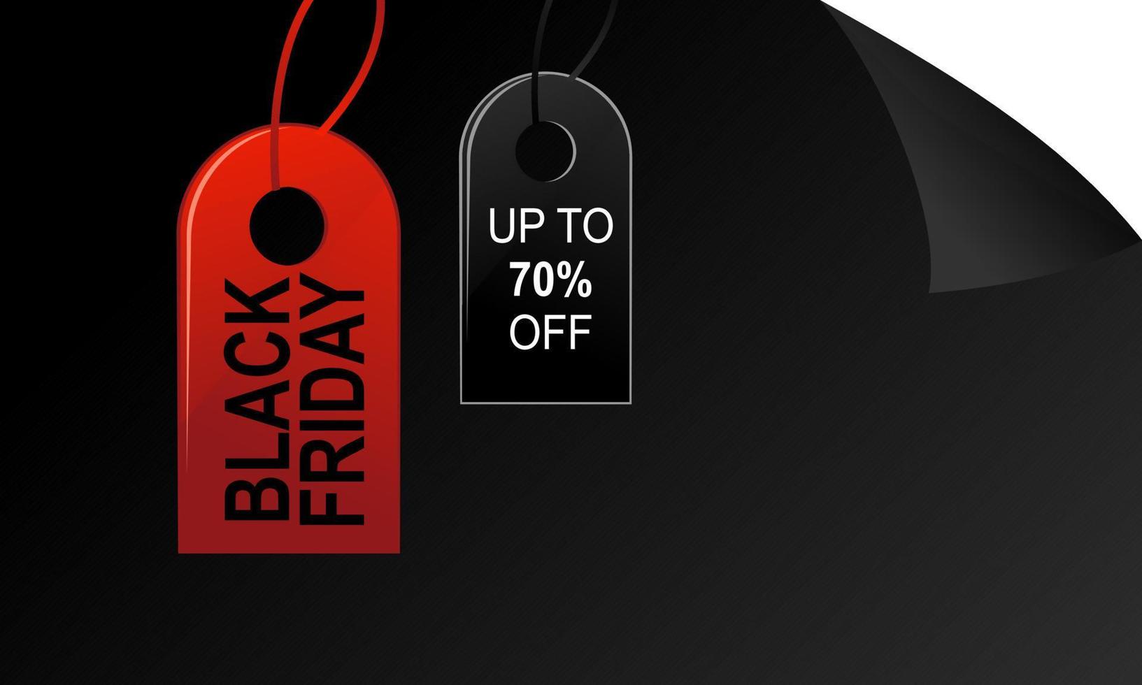 Black friday sale banner template background vector