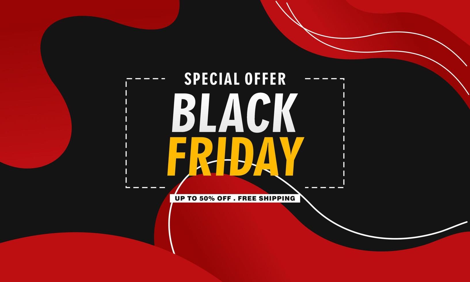 Black friday sale banner template background vector