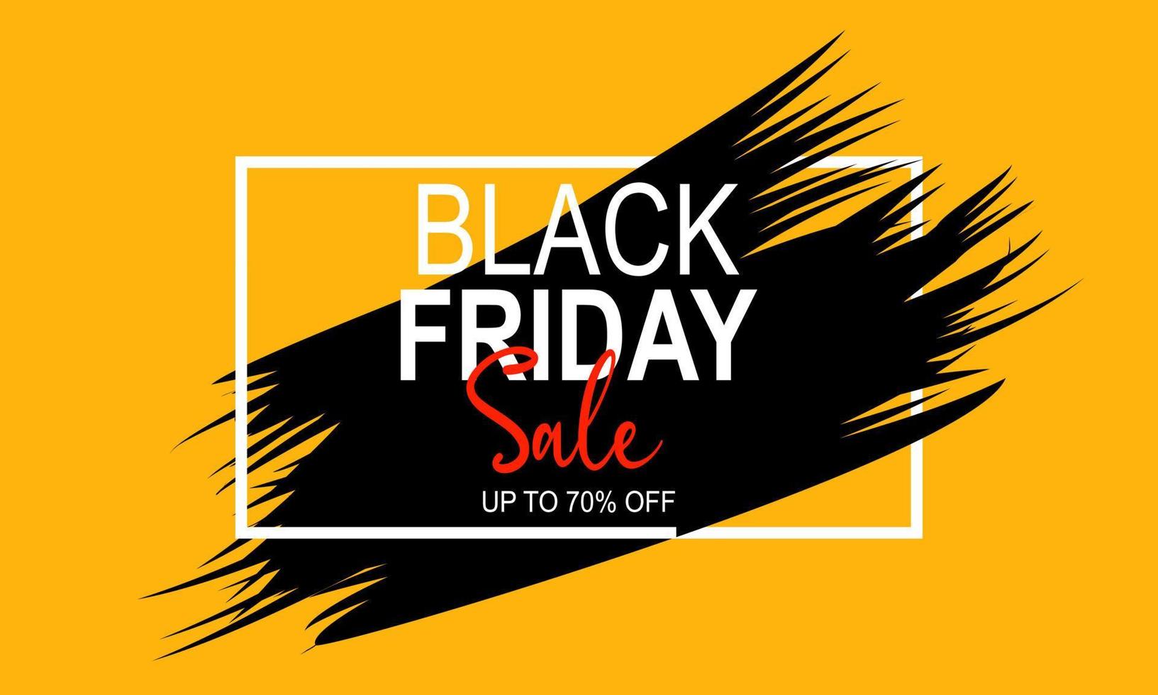 Black friday sale banner template background vector