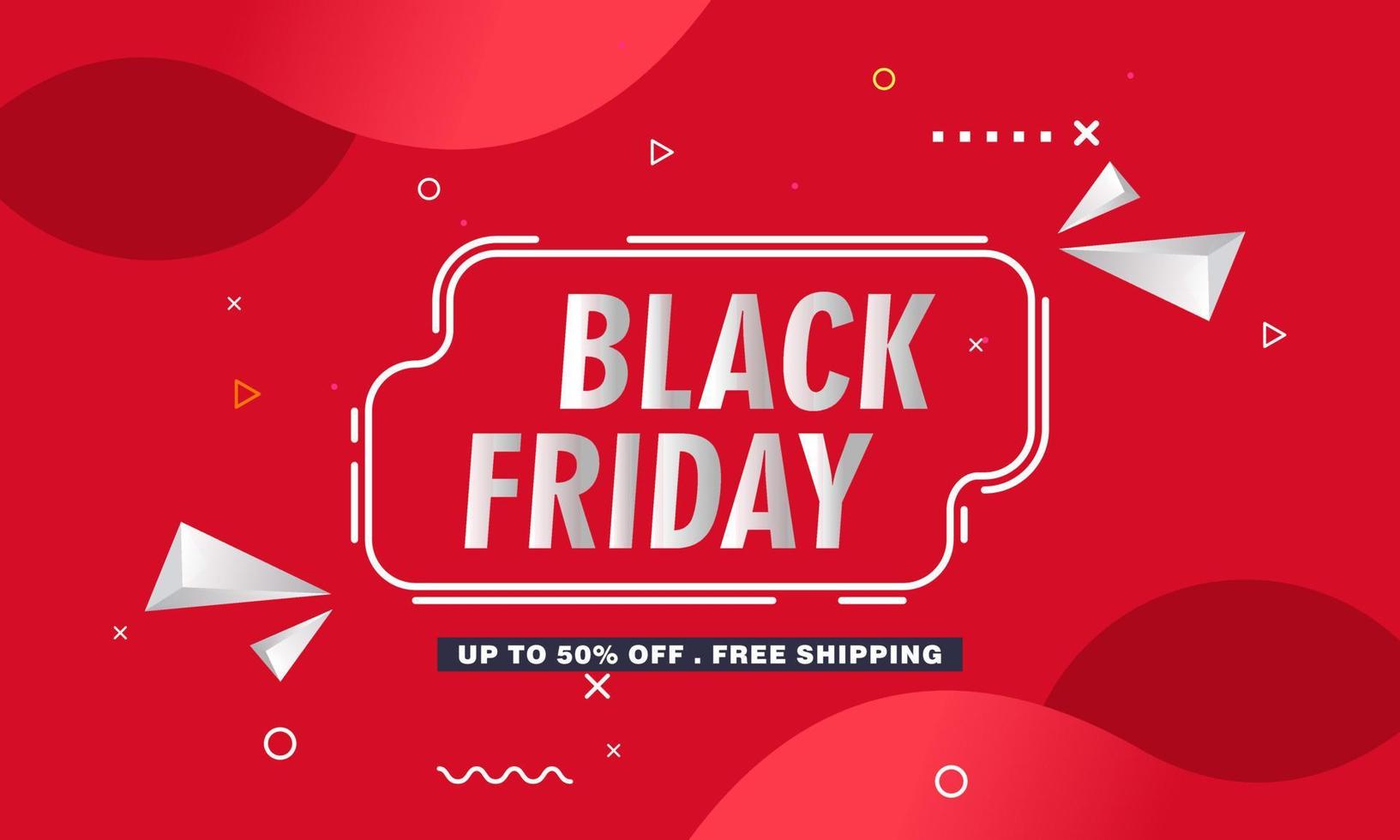 Black friday sale banner template background vector