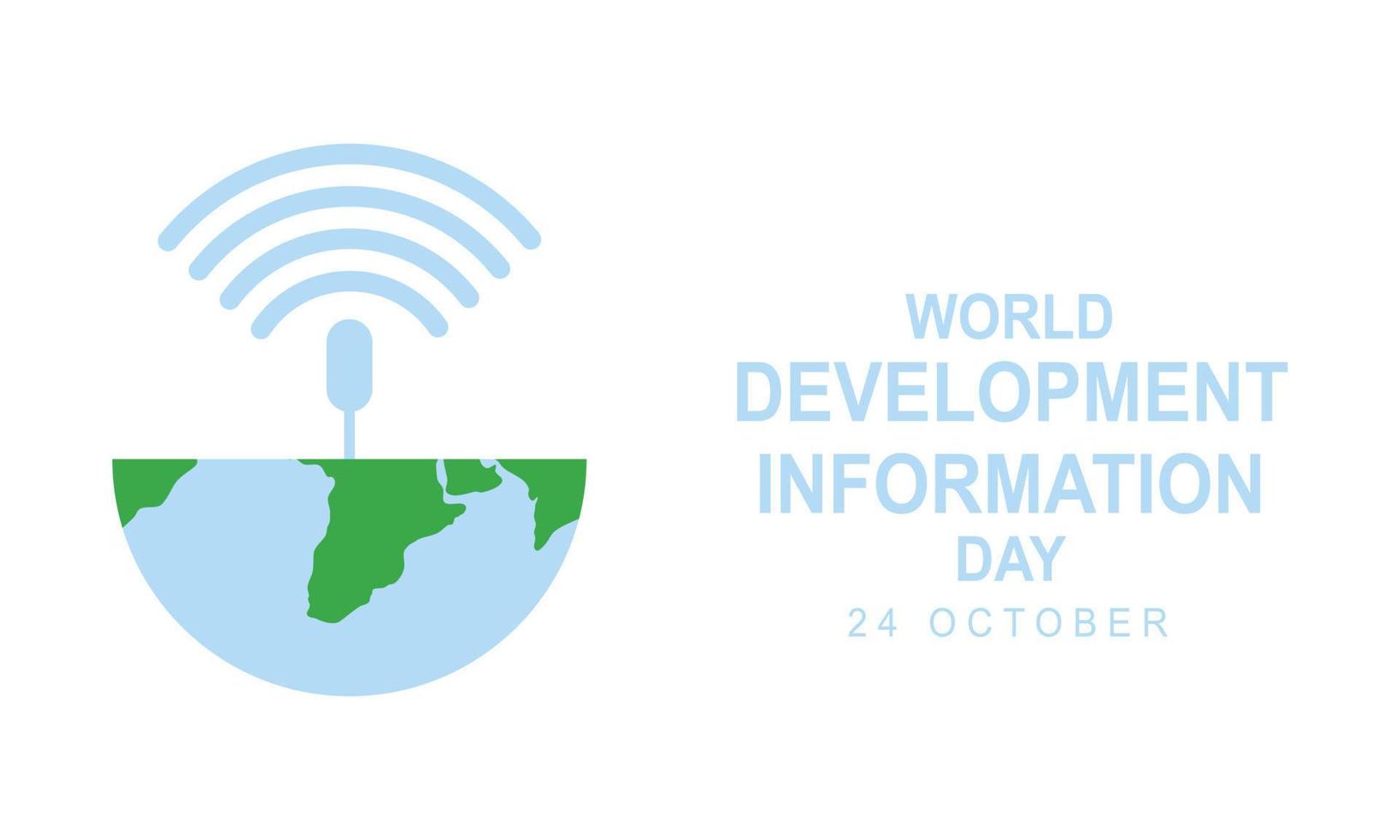 World Development Information Day. Technology Information icon illustration vector