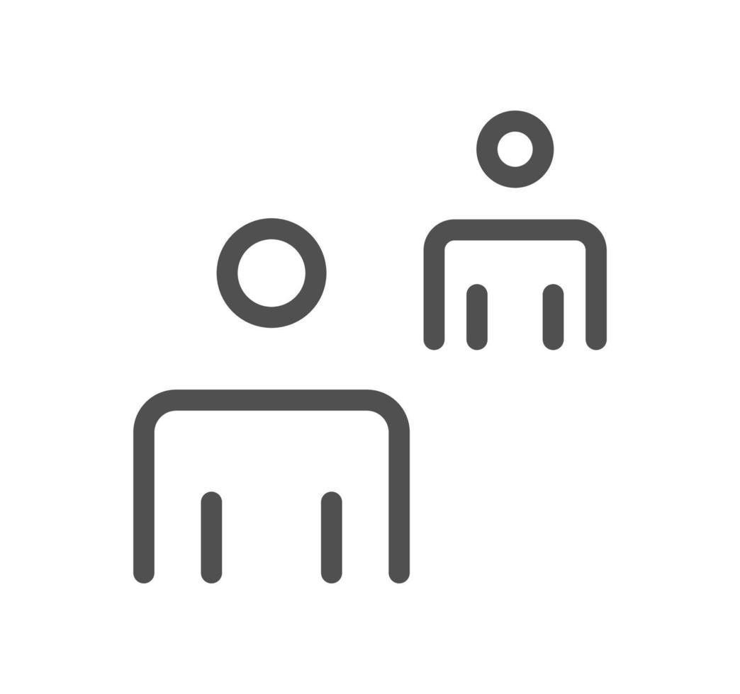 Business people icon outline and linear vector. vector