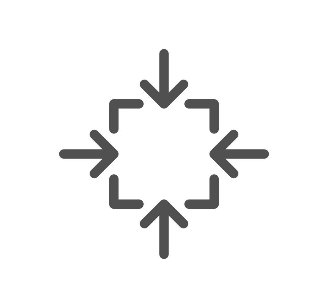 Arrow icon outline and linear vector. vector