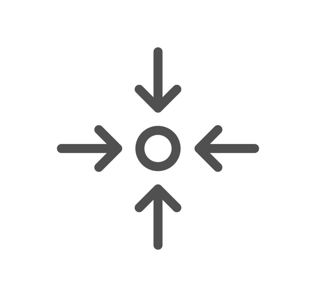 Arrow icon outline and linear vector. vector