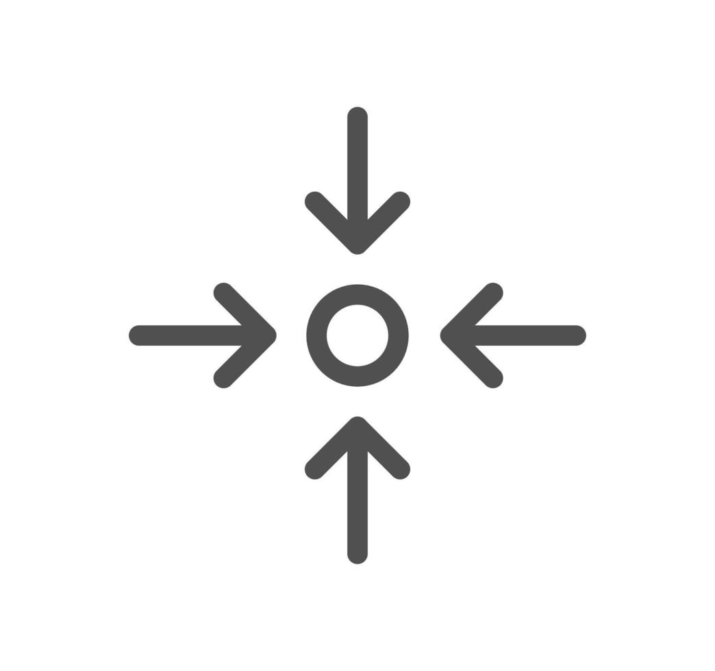 Arrow icon outline and linear vector. vector