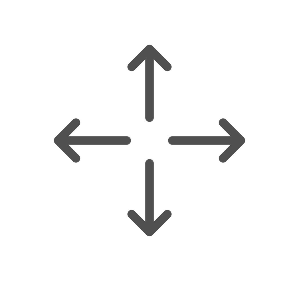 Arrow icon outline and linear vector. vector