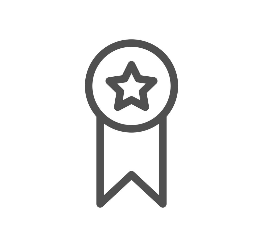Star icon outline and linear vector. vector