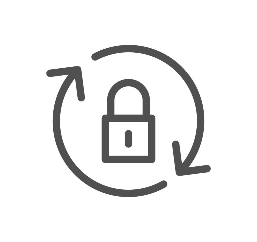 Locks icon outline and linear vector. vector