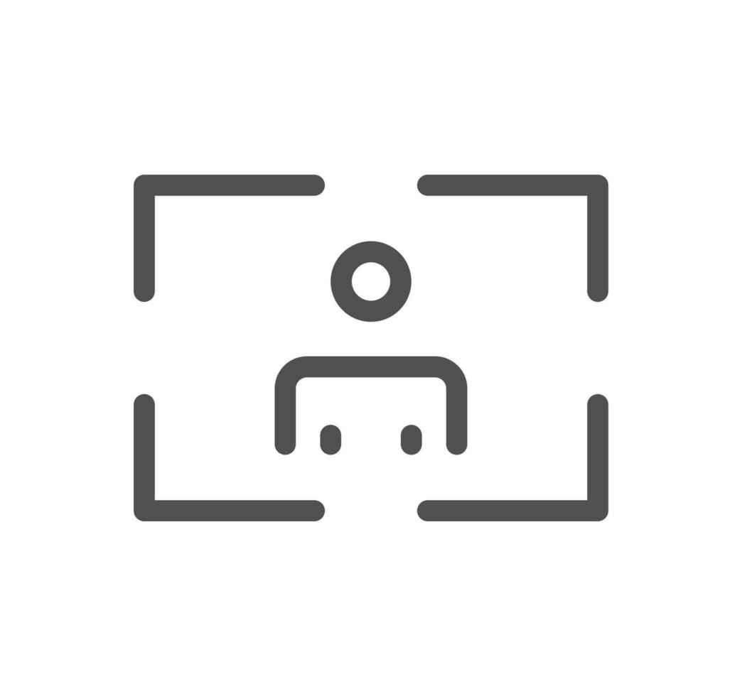 Video conferencing icon outline and linear vector. vector