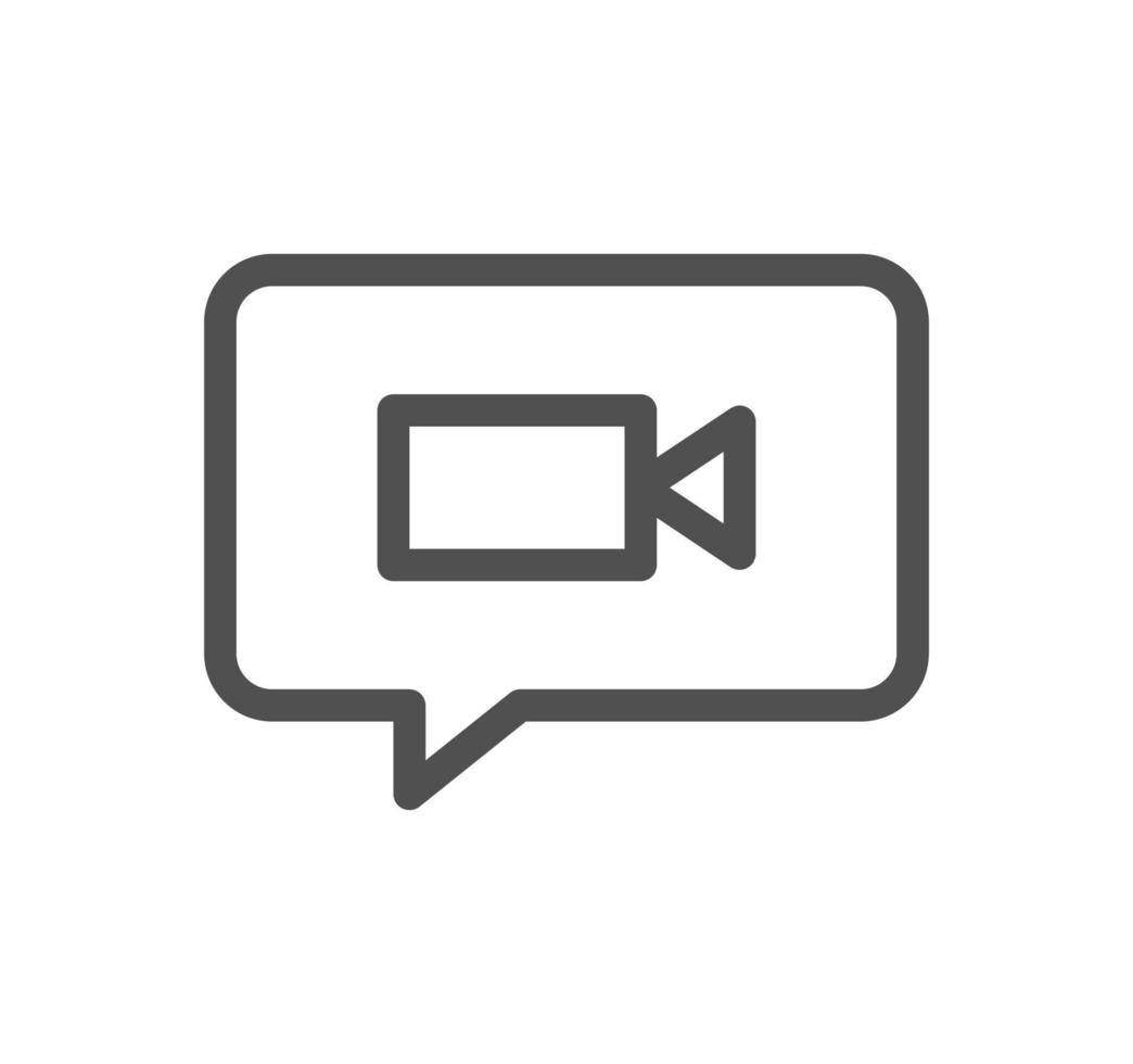 Video conferencing icon outline and linear vector. vector