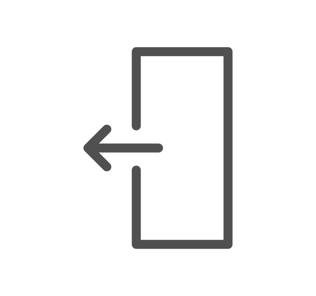 Arrow icon outline and linear vector. vector