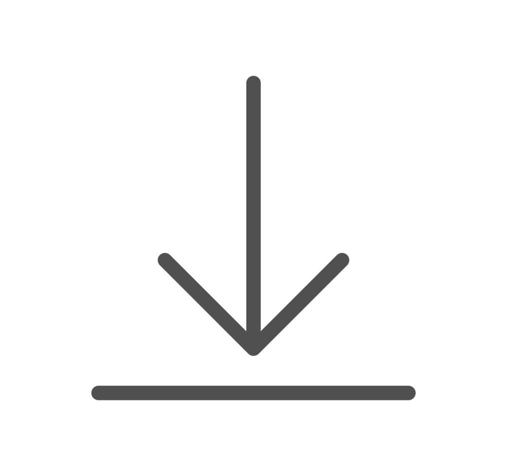 Arrow icon outline and linear vector. vector