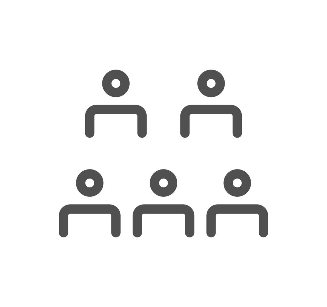 Video conferencing icon outline and linear vector. vector
