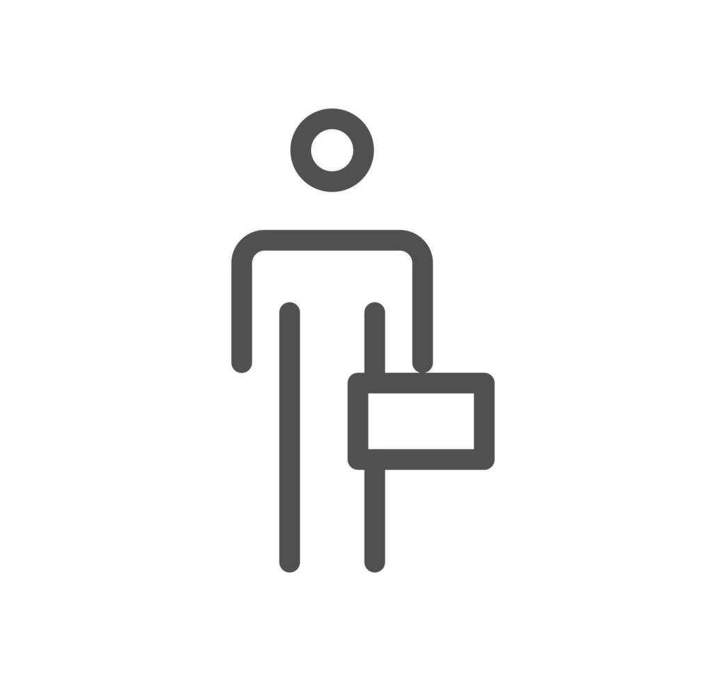 Business people icon outline and linear vector. vector