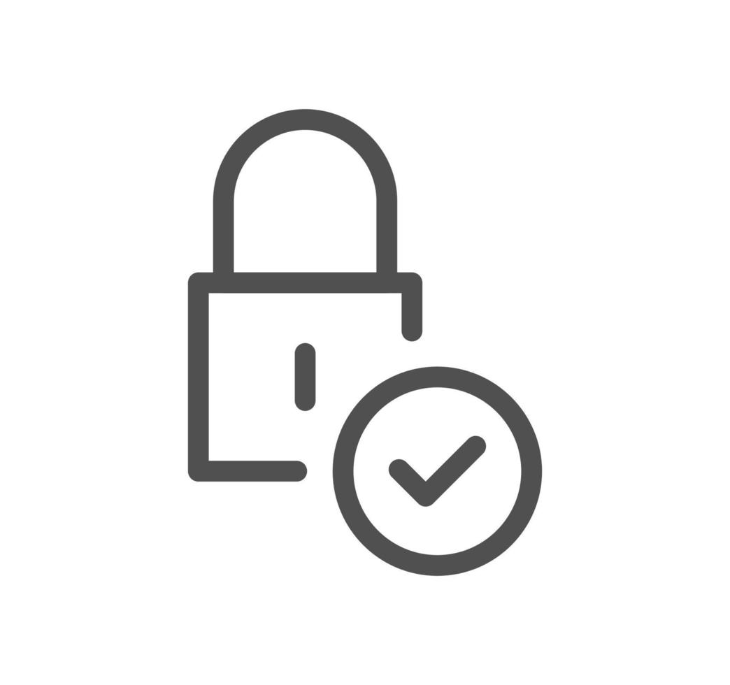 Locks icon outline and linear vector. vector