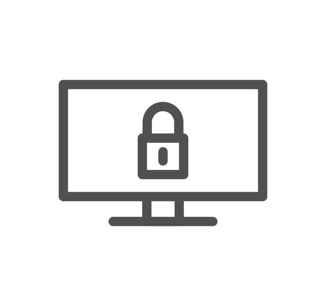 Locks icon outline and linear vector. vector