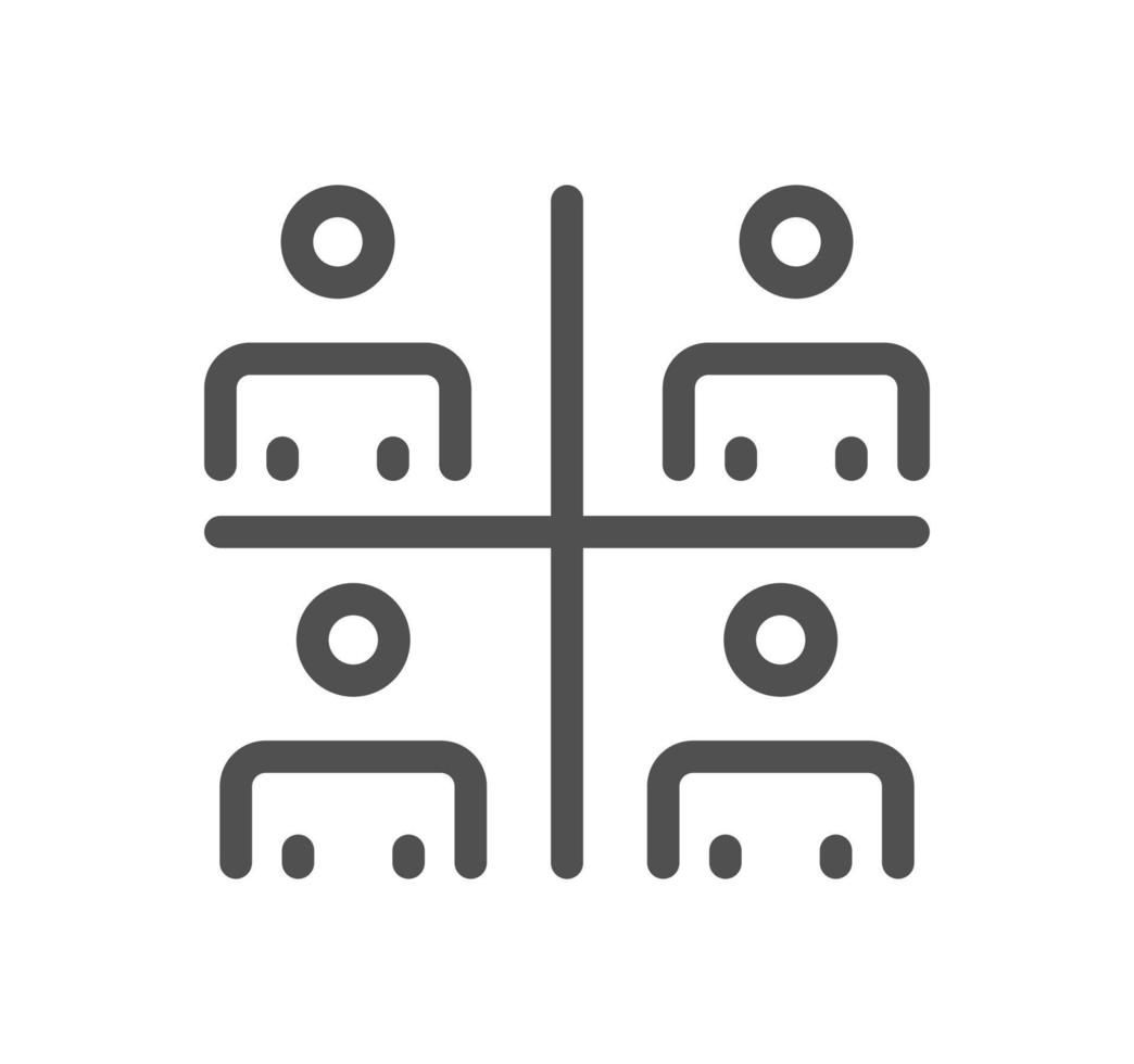 Video conferencing icon outline and linear vector. vector