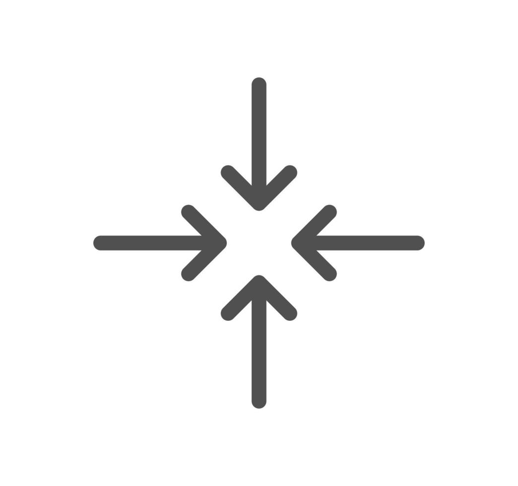 Arrow icon outline and linear vector. vector