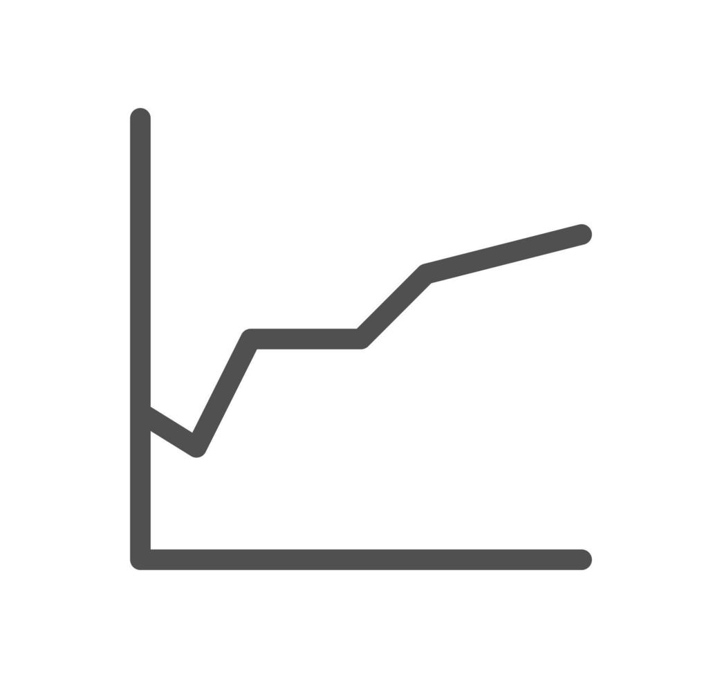 Graph icon outline and linear vector. vector