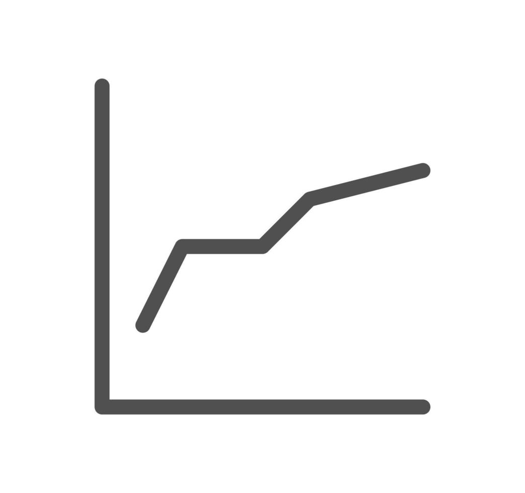 Graph icon outline and linear vector. vector