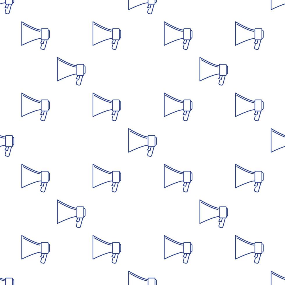 Megaphone vector seamless pattern with white background